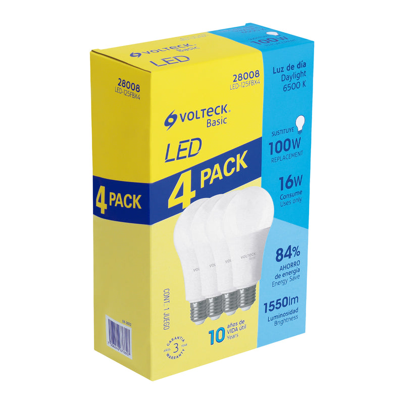 Multipacks de 4 lámparas de LED tipo bulbo 28008