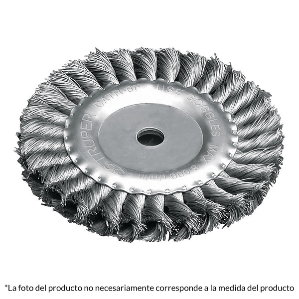 CARDA ESMERIL TRENZADA 6'' X 5/8'' GRUESA TRUPER 11599