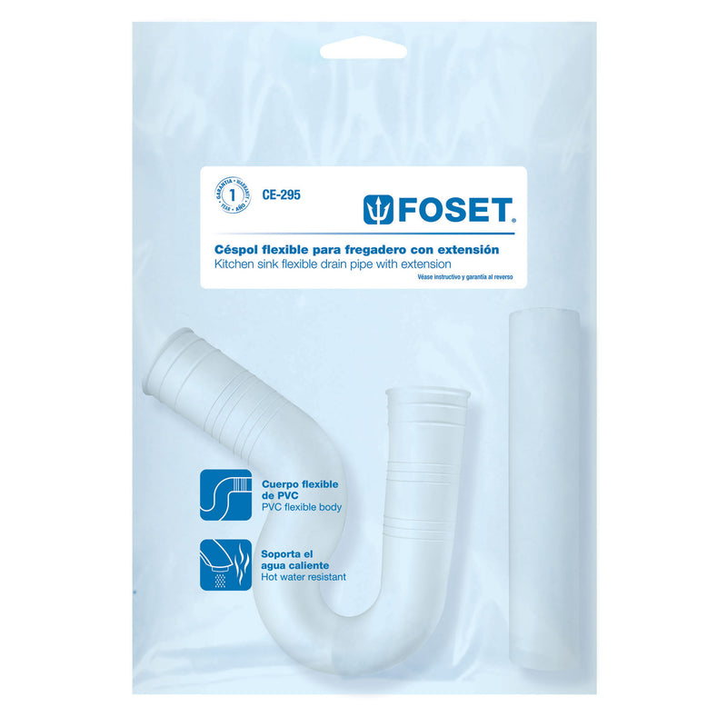 CESPOL PVC FREGADERO CON EXTENSION 1-1/2'' FOSET 49948