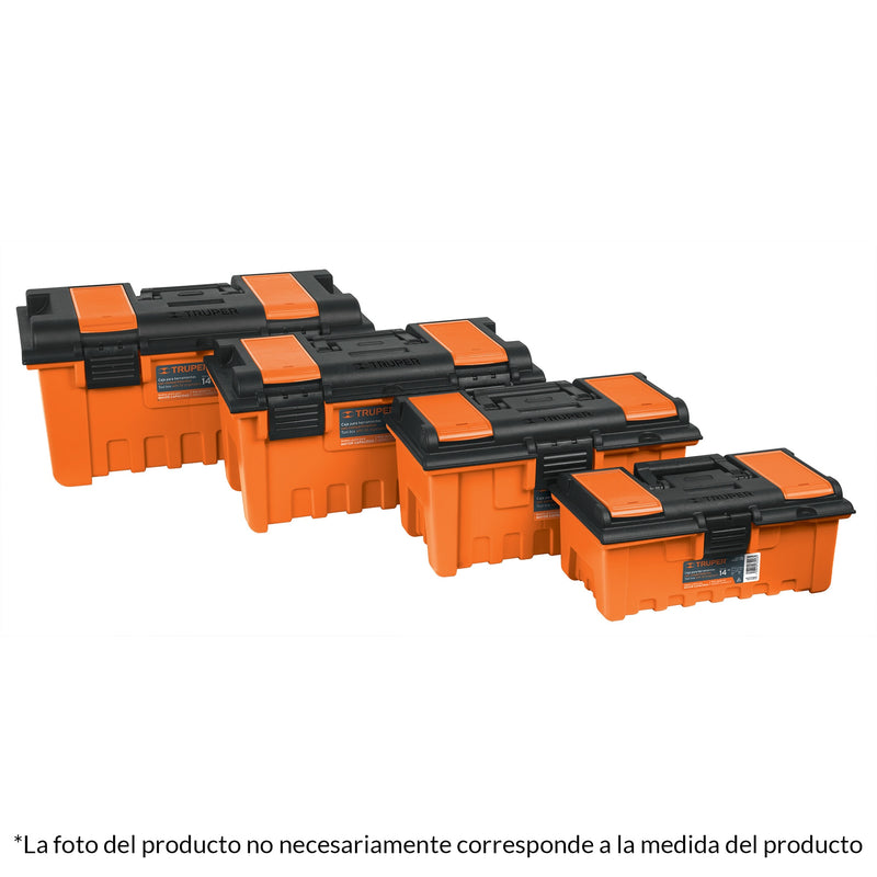 CAJA HERRAMIENTA 16'' NARANJA CON COMP. TRUPER 11141