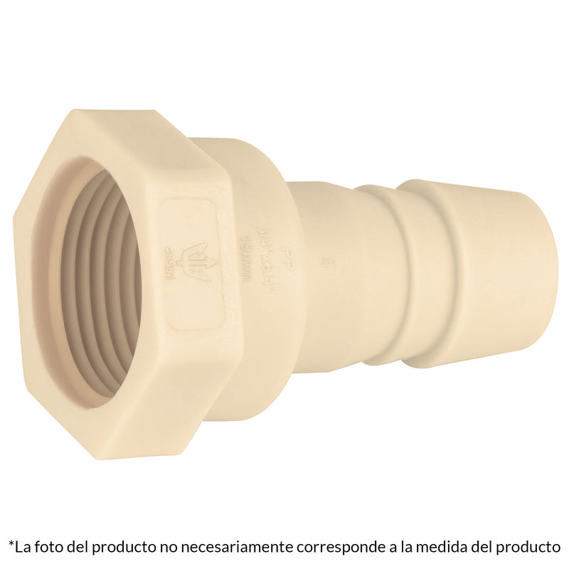 ADAPTADOR HEMBRA FIJO PP INSERCION 1/2'' FOSET 48580