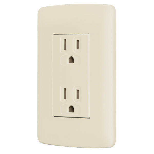 CONTACTO DOBLE ATERRIZADO MARFIL ITALIANA VOLTECH 48110