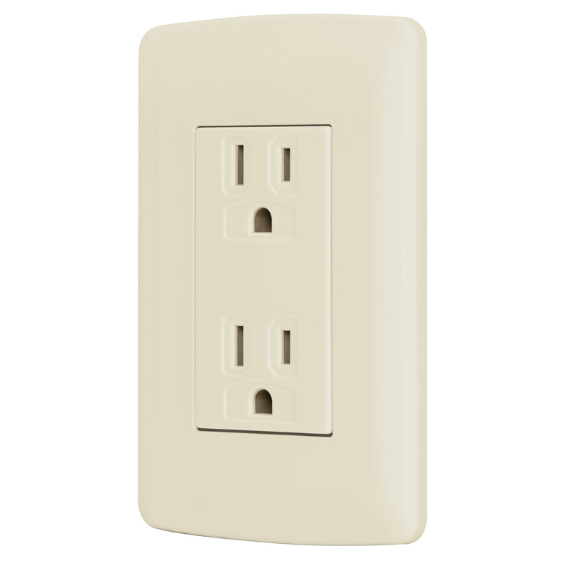 CONTACTO DOBLE ATERRIZADO MARFIL ITALIANA VOLTECH 48110