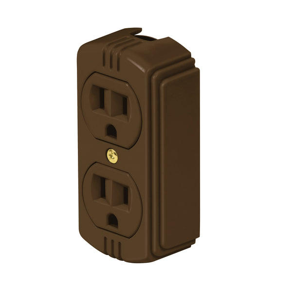 CONTACTO DOBLE SOBREPONER DUPLEX CAFE VOLTECH 46115