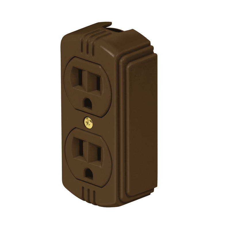 CONTACTO DOBLE SOBREPONER DUPLEX CAFE VOLTECH 46115