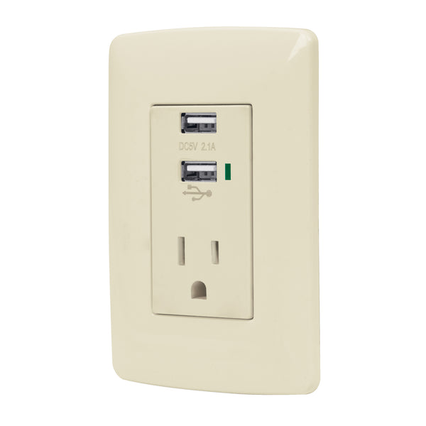 CONTACTO USB MARFIL ITALIANA VOLTECH 48064