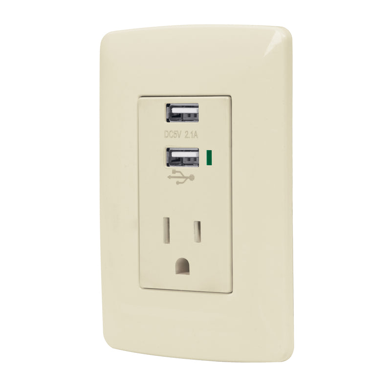 CONTACTO USB MARFIL ITALIANA VOLTECH 48064