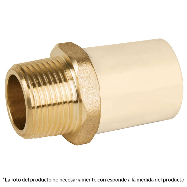 ADAPTADOR MACHO CPVC INSERTO METALICO 1/2'' FOSET 45104