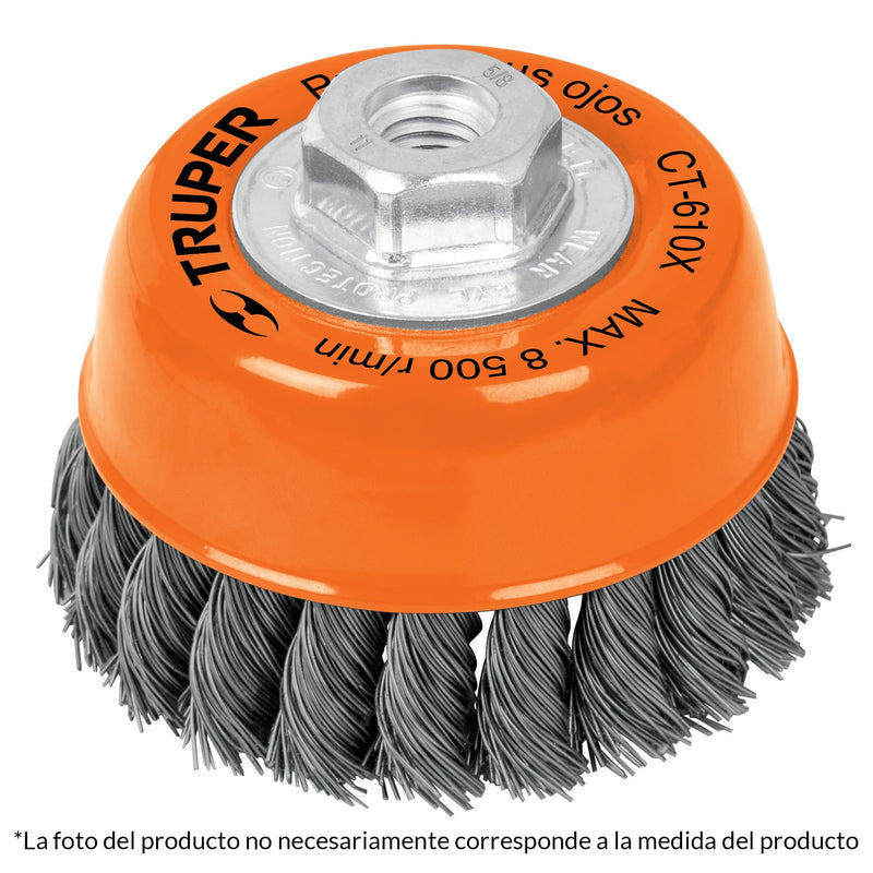 CARDA COPA TRENZADO GRUESO 3'' X 14 MM TRUPER 17530