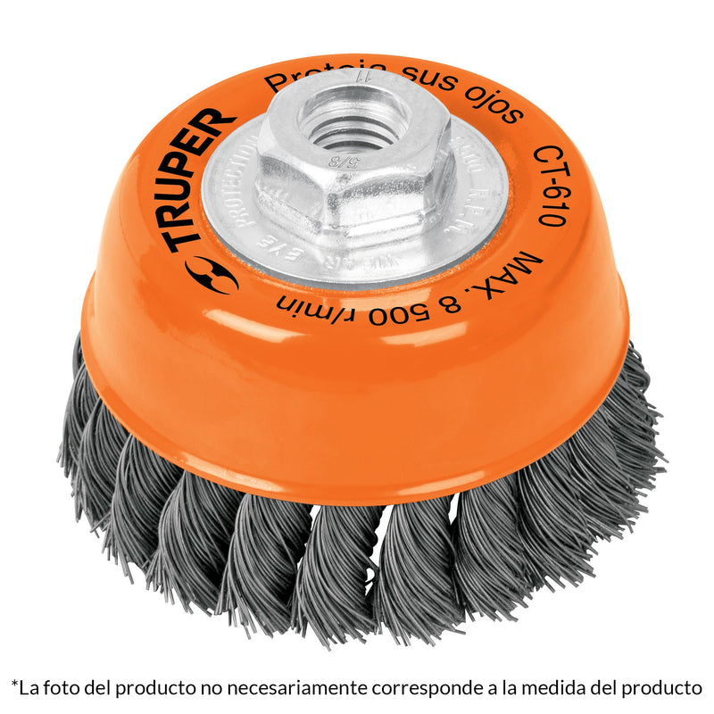 CARDA COPA TRENZADO FINO 3'' X 14 MM TRUPER 14184