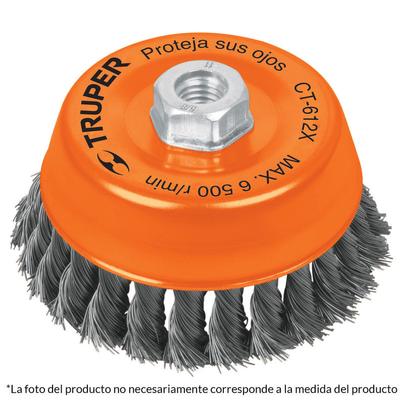 CARDA COPA TRENZADO GRUESO 5'' X 14 MM TRUPER 11543