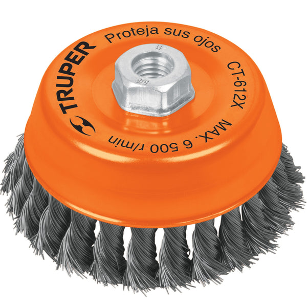 CARDA COPA TRENZADO GRUESO 5'' X 5/8'' TRUPER 11542