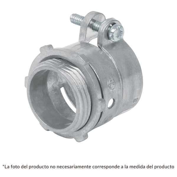 CONECTOR RECTO TUBO FLEXIBLE METALICO 1/2'' VOLTECH 47340