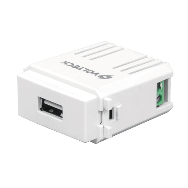 MODULO PUERTO USB BLANCO VOLTECH 48109