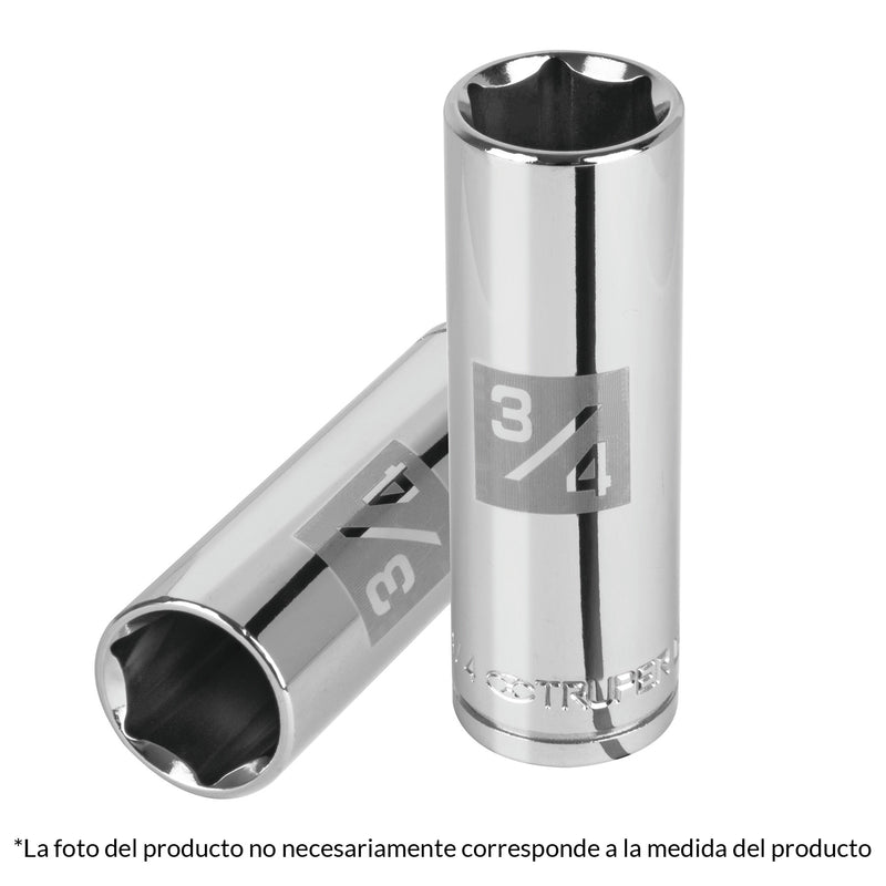 DADO 1/2' 6 PUNTAS STANDARD LARGO 9/16' TRUPER 13326