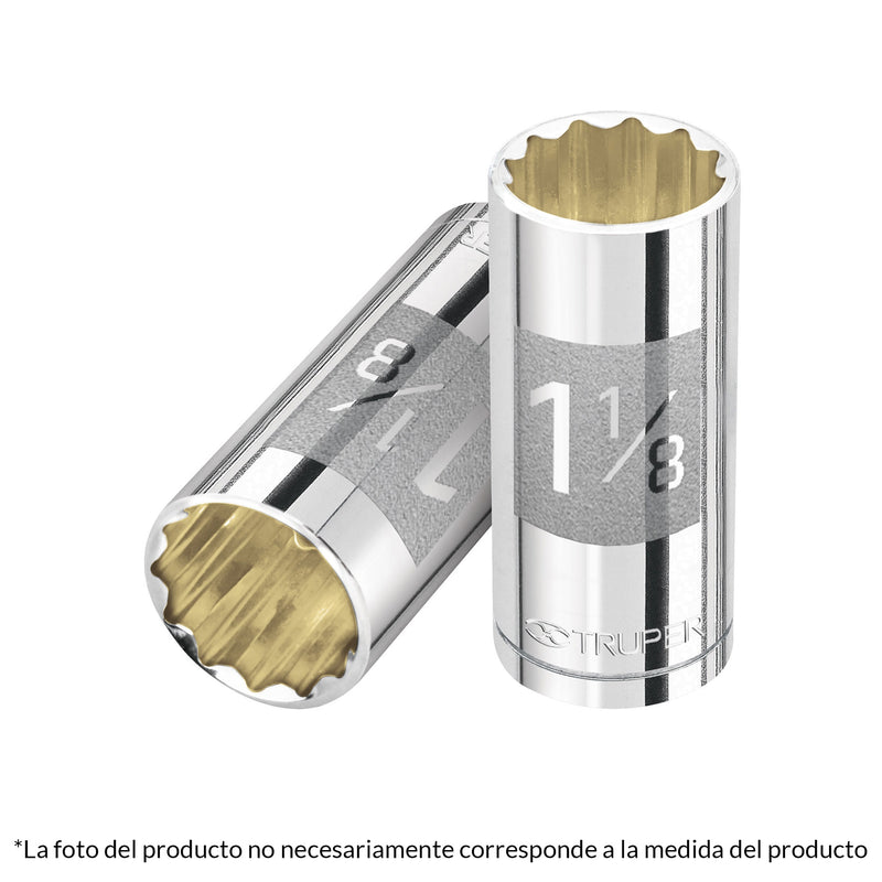 DADO 1/2' 12 PUNTAS STANDARD LARGO 11/16' TRUPER 13363