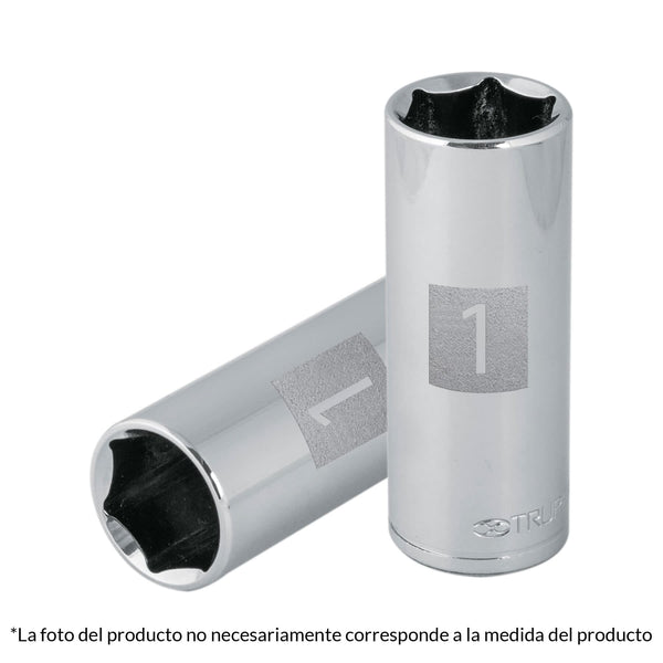 DADO 1/2' 6 PUNTAS STANDARD LARGO 15/16' TRUPER 13332