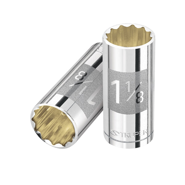 DADO 1/2' 12 PUNTAS STANDARD LARGO 1-1/8' TRUPER 13372