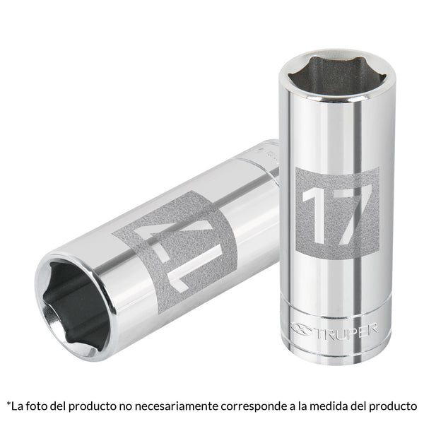 DADO 3/8' 6 PUNTAS MILIMETRICO LARGO 10 MM TRUPER 13770