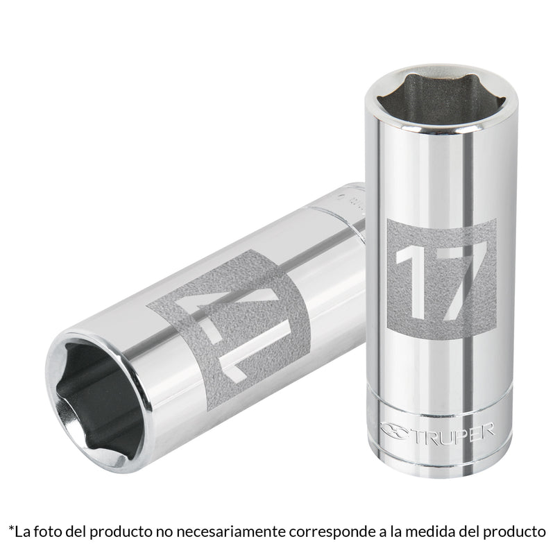 DADO 3/8' 6 PUNTAS MILIMETRICO LARGO 16 MM TRUPER 13776
