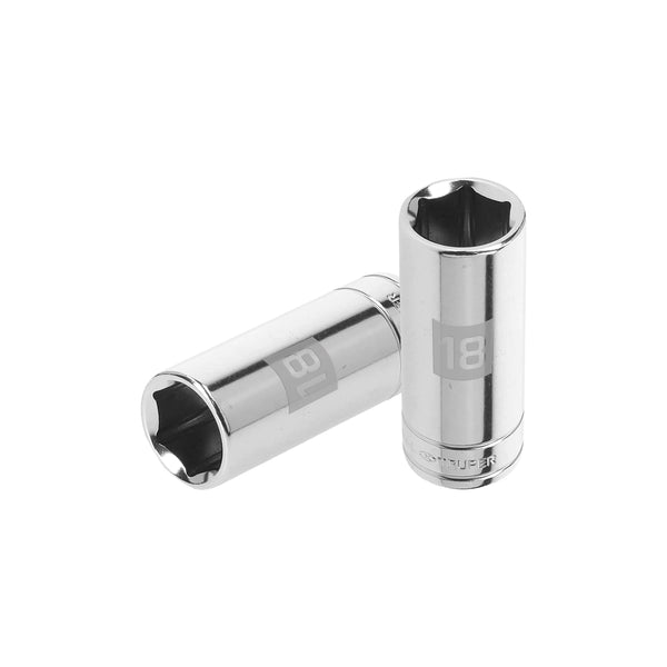 DADO 3/8' 6 PUNTAS MILIMETRICO LARGO 18 MM TRUPER 13778