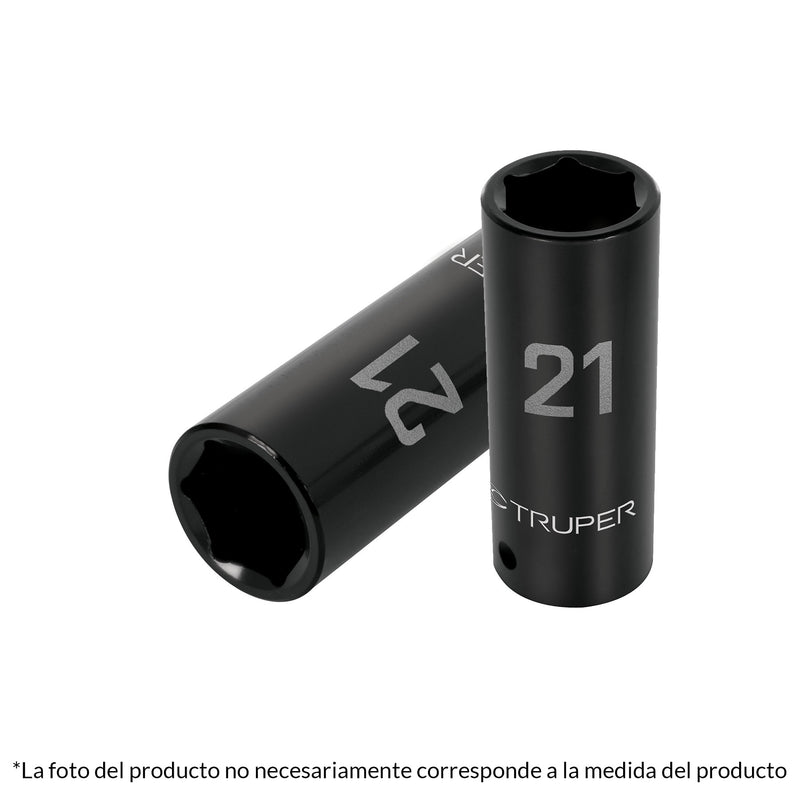 DADO 1/2' 6 PUNTAS IMPACTO LARGO 1/2' TRUPER 13388