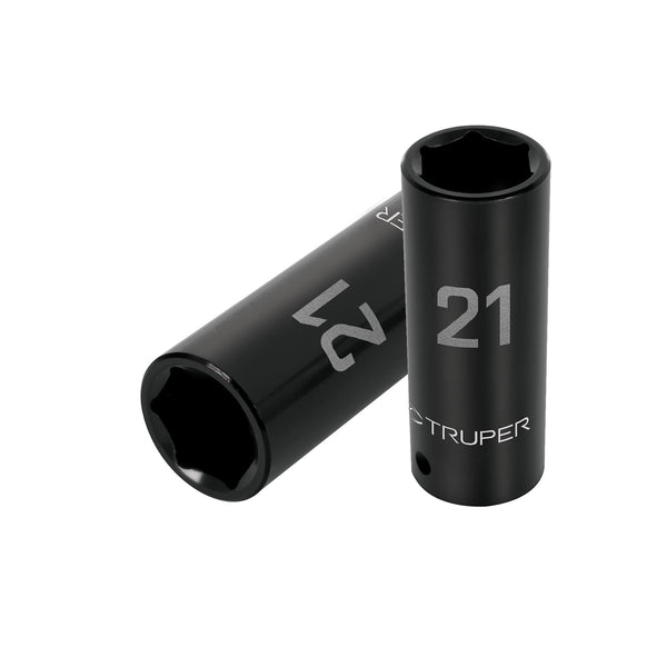 DADO 1/2' 6 PUNTAS IMPACTO LARGO 21 MM TRUPER 12433