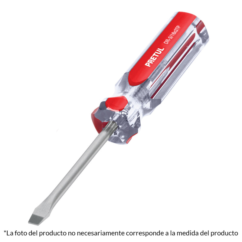 DESARMADOR PVC PLANO 8' X 1/4' PRETUL 21460