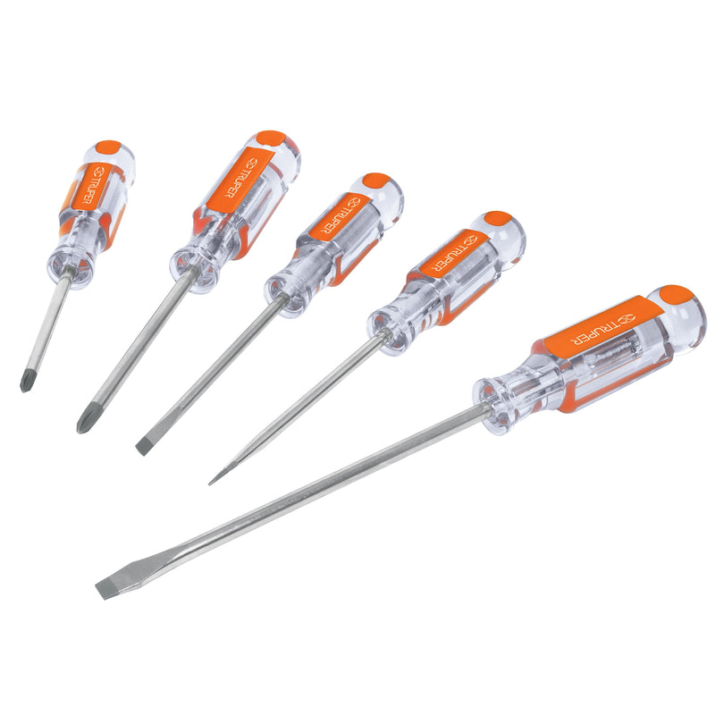 JUEGO DESARMADORES 5 PZ ACETATO TRUPER 14137