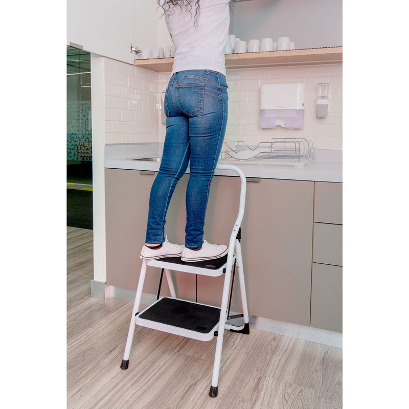 ESCALERA TUBULAR PLEGABLE 2 PELDAÑOS PRETUL 24118