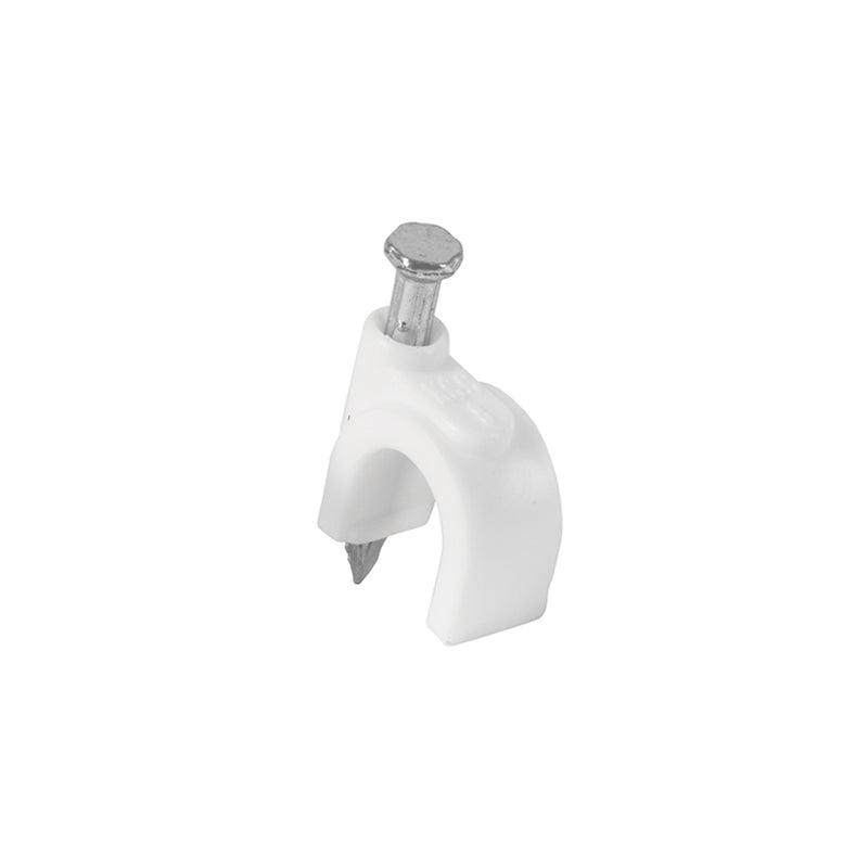 GRAPA CABLE CURVA 6 MM 500 PZ BLANCA VOLTECK 43041