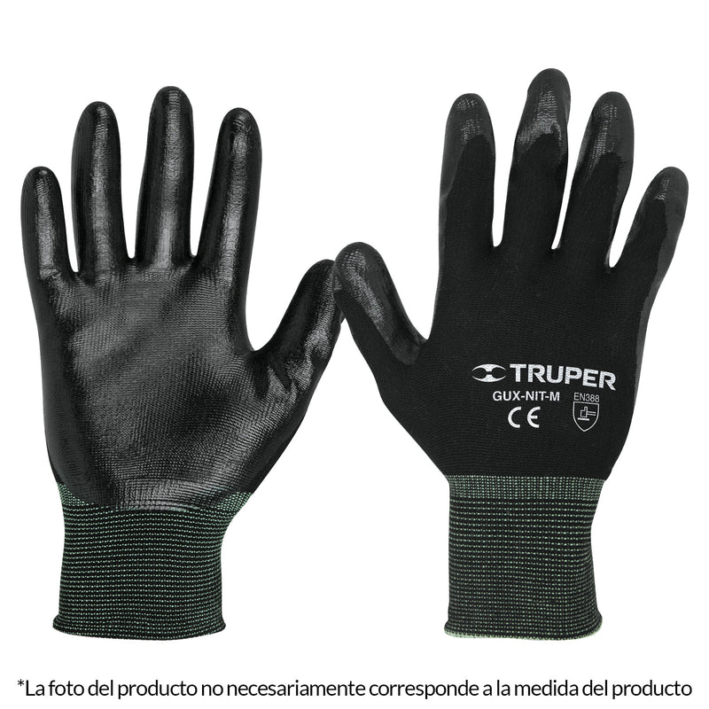 GUANTES NYLON RECUBIERTO NITRILO CHICO TRUPER 13293