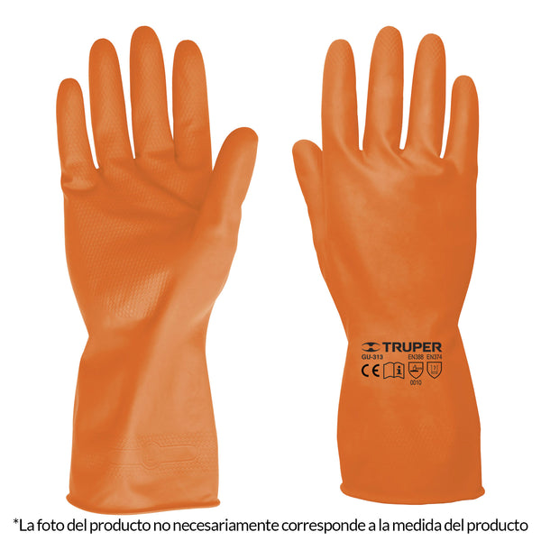 GUANTES LATEX LIMPIEZA DOMESTICA CHICO TRUPER 13296