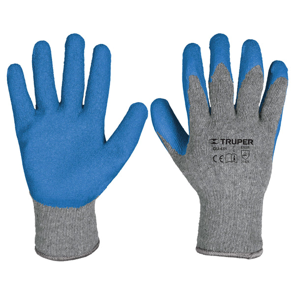 GUANTES POLIESTER RECUBIERTO LATEX CHICO TRUPER 15265