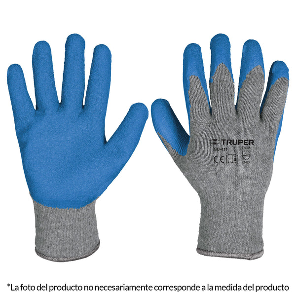 GUANTES POLIESTER RECUBIERTO LATEX MEDIANO TRUPER 15266