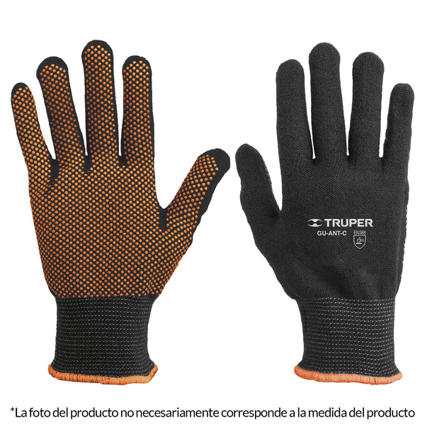 GUANTES POLIESTER CON PUNTOS PVC MEDIANO TRUPER 12651
