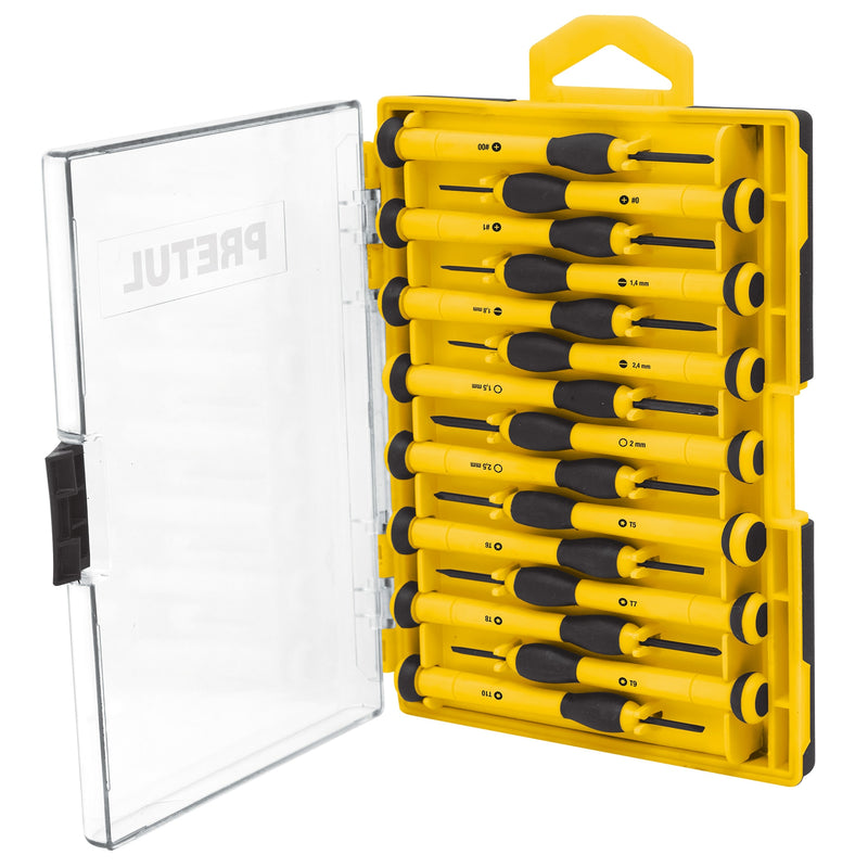 JUEGO DESARMADOR JOYERO 15 PZ PRETUL 21383