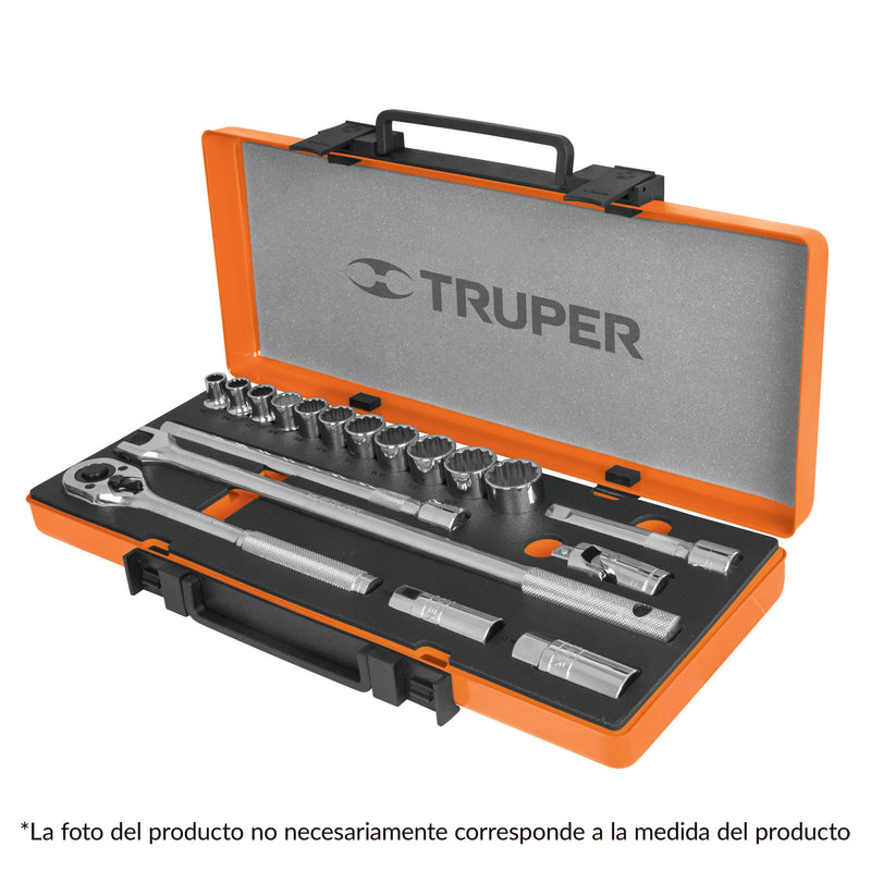 JUEGO AUTOCLE 1/2' STD 19 PZ TRUPER 13934
