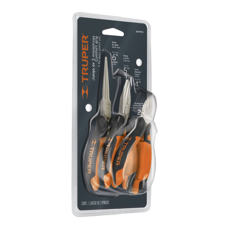 JUEGO MINIPINZAS COMFORT GRIP 3 PZ TRUPER 18215