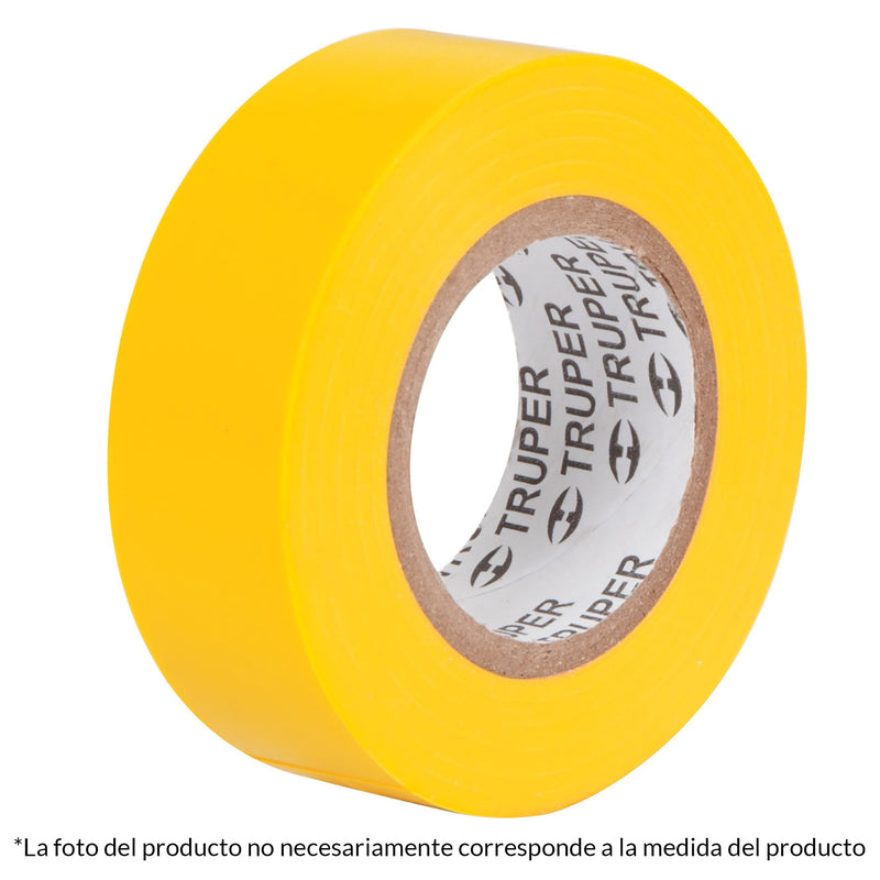 CINTA AISLAR 19 MM X 18 MT AMARILLO TRUPER 12503