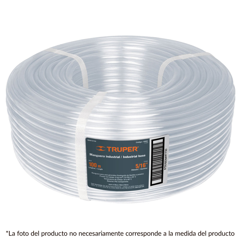 MANGUERA INDUSTRIAL 1/4'' TRUPER 19865
