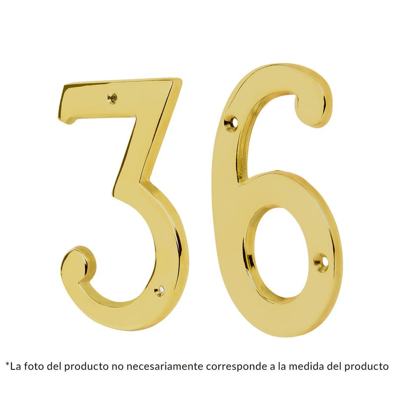 NUMERO LATON SOLIDO 4' NUMERO 2 HERMEX 43680