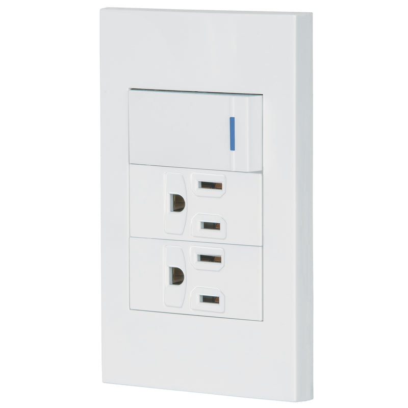 PLACA 1 INTERRUPTOR 2 CONTACTOS LINEA ESPAÇ?OLA VOLTECK 45594