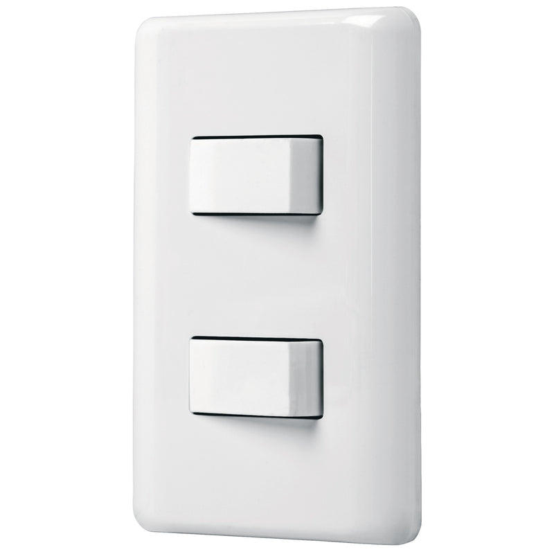 PLACA CON 2 INTERRUPTORES, 1 SEN 1 DE 3 VIAS BA PRETUL 25085