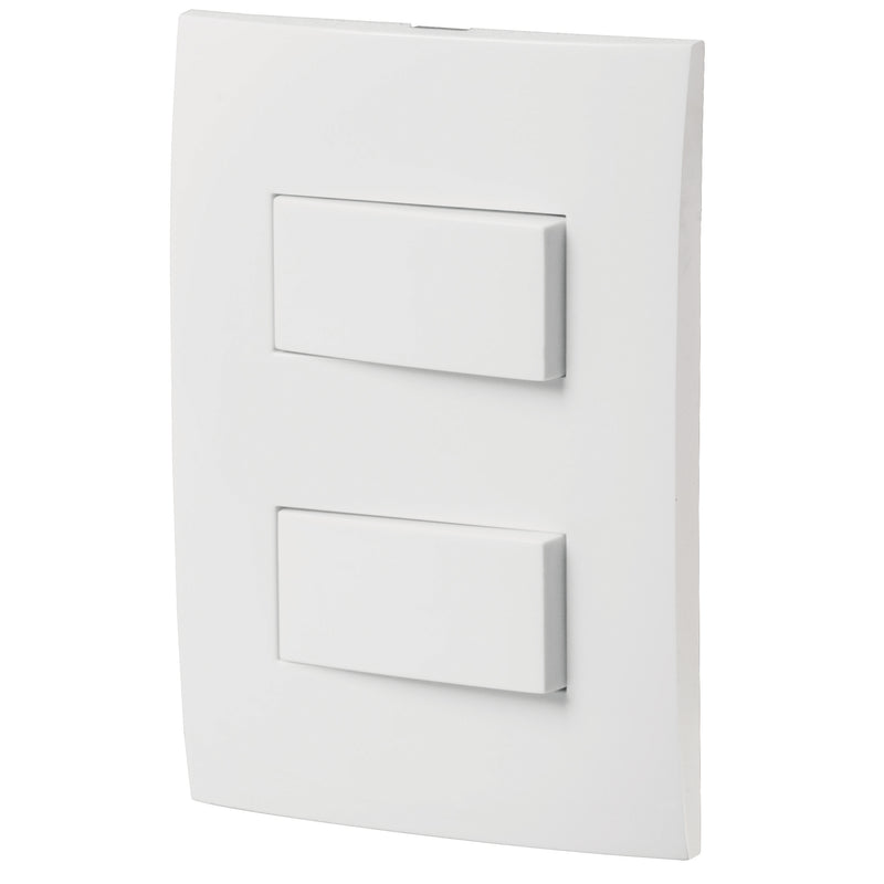 PLACA CON 2 INTERRUPTORES, 1 SENCILLO 1 DE 3 V VOLTECH 46495