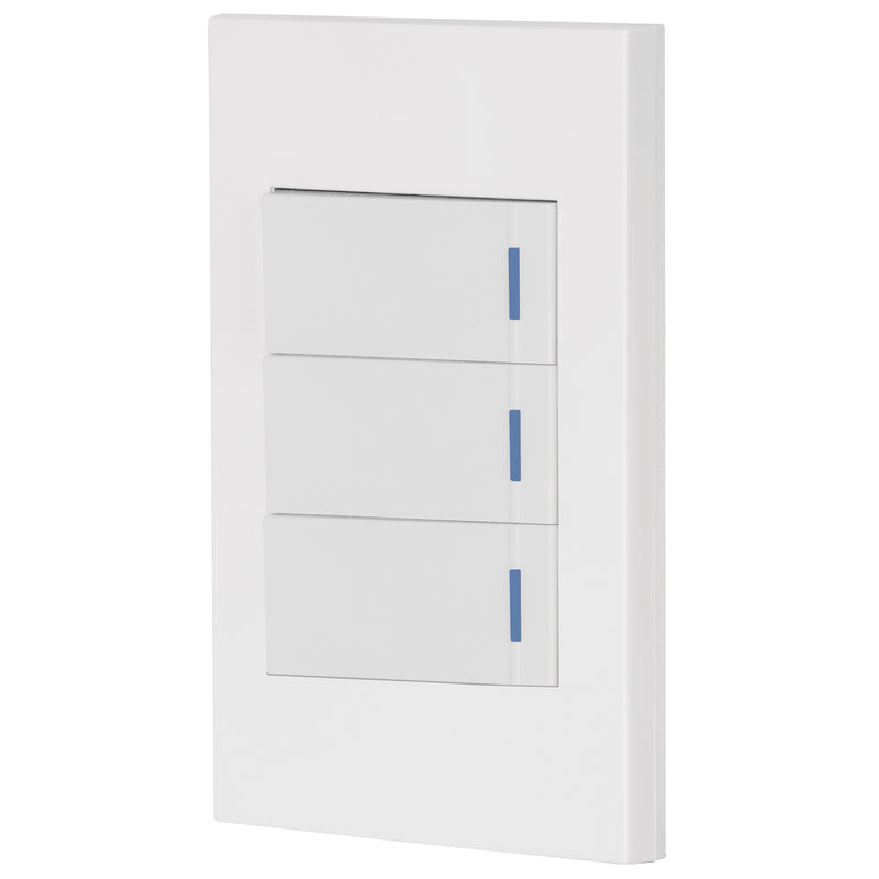 PLACA 3 INTERRUPTORES SENCILLOS LINEA ESPAÇ?OLA VOLTECK 45599