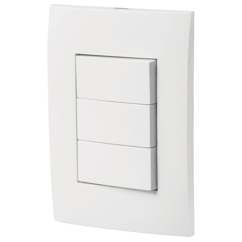PLACA CON 3 INTERRUPTOR SENCILLO OSLO VOLTECH 46496
