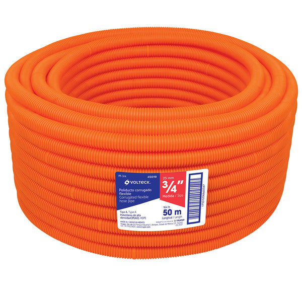 Tubo corrugado flexible, 3/4', Volteck