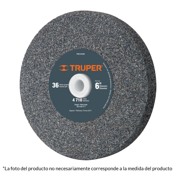 RUEDA ABR. 5' X 3/4' X 1/2' GRANO 36 OX. AL. TRUPER 16358