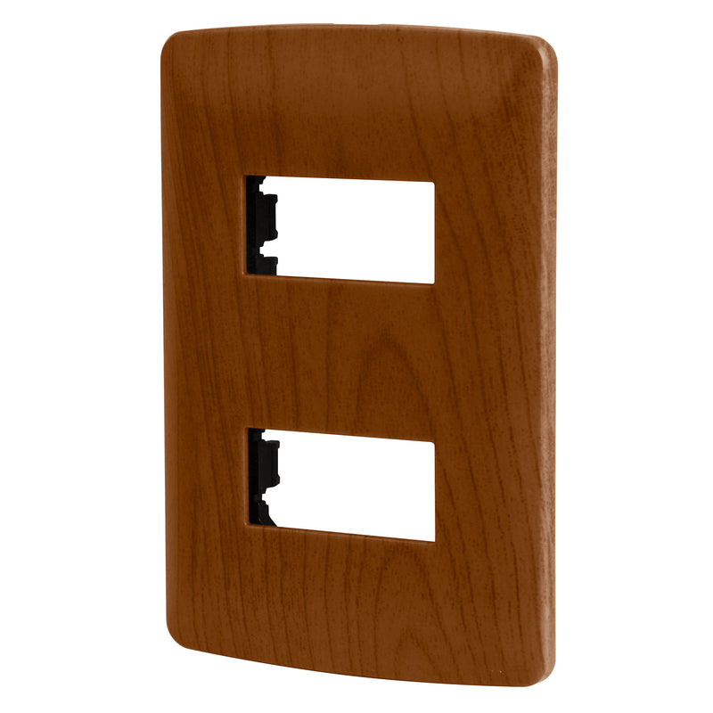 PLACA 2 VENTANAS PLASTICA MADERA VOLTECH 46393